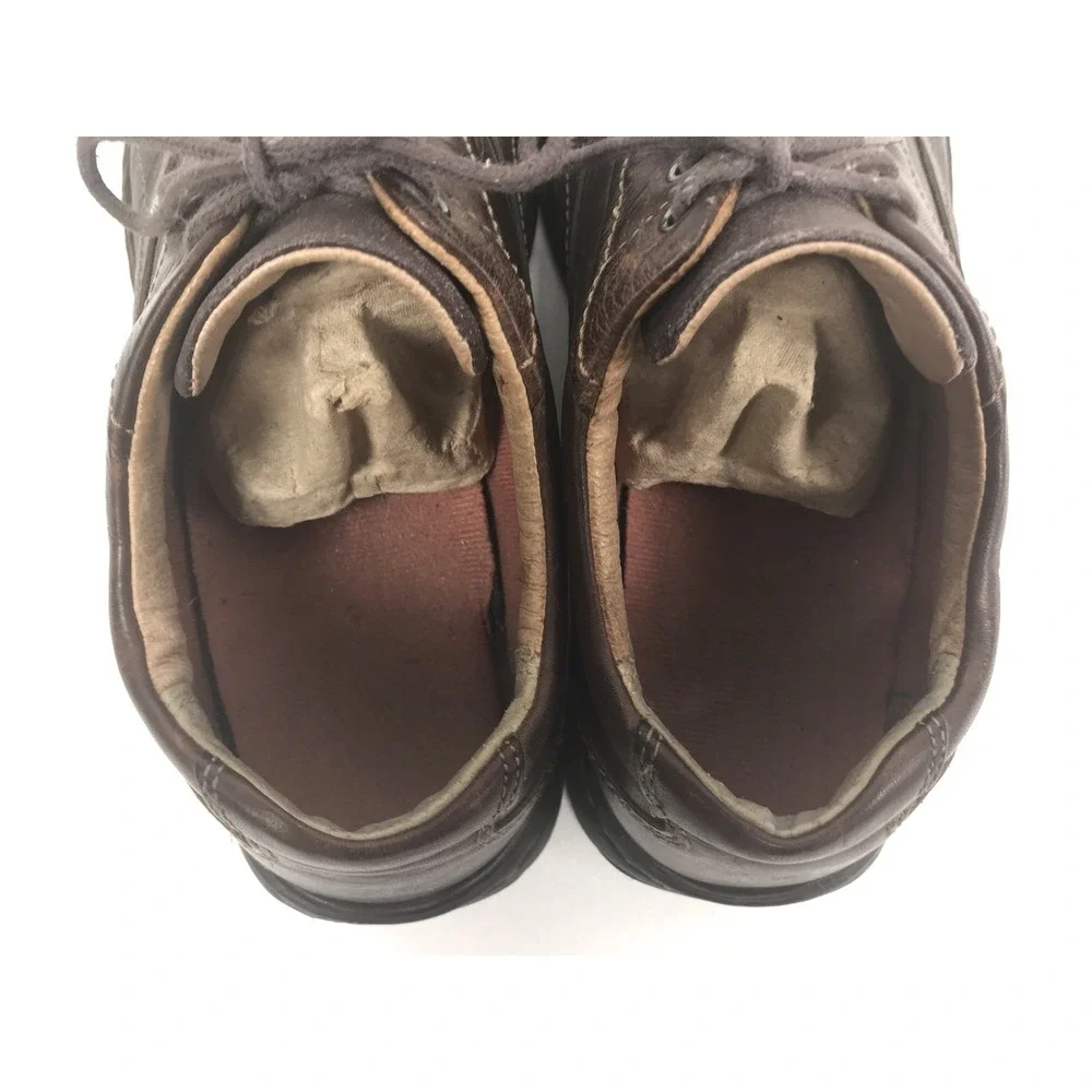 Clarks Nebulae Shoes Bicycle Toe Lace Up Loafer Mens Size 9M Brown Leather 75051